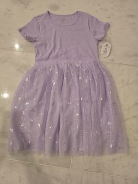 wonder nation Lilac Tulle Dress with Sparkle